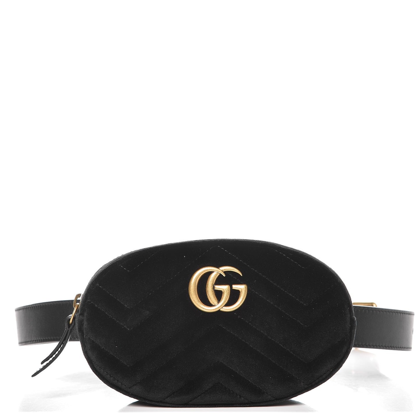 Velvet Matelasse GG Marmont Belt Bag 85 34 Black