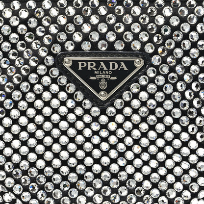 Prada Satin Crystal Triangle Pouch Cristal 7 of 9