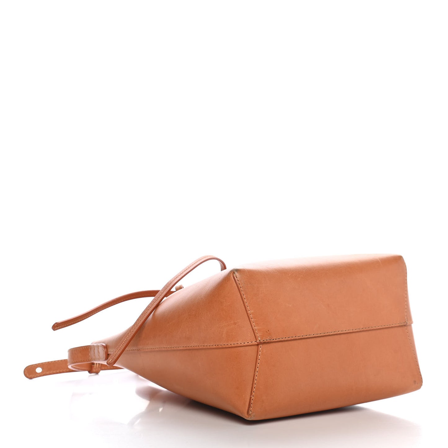 Vegetable Tanned Calfskin Mini Bucket Bag Camello Rosa