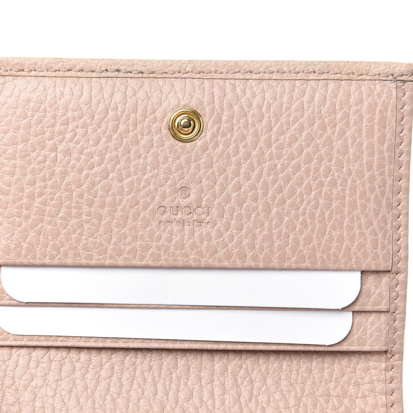 Dollar Calfskin GG Marmont Card Case Perfect Pink