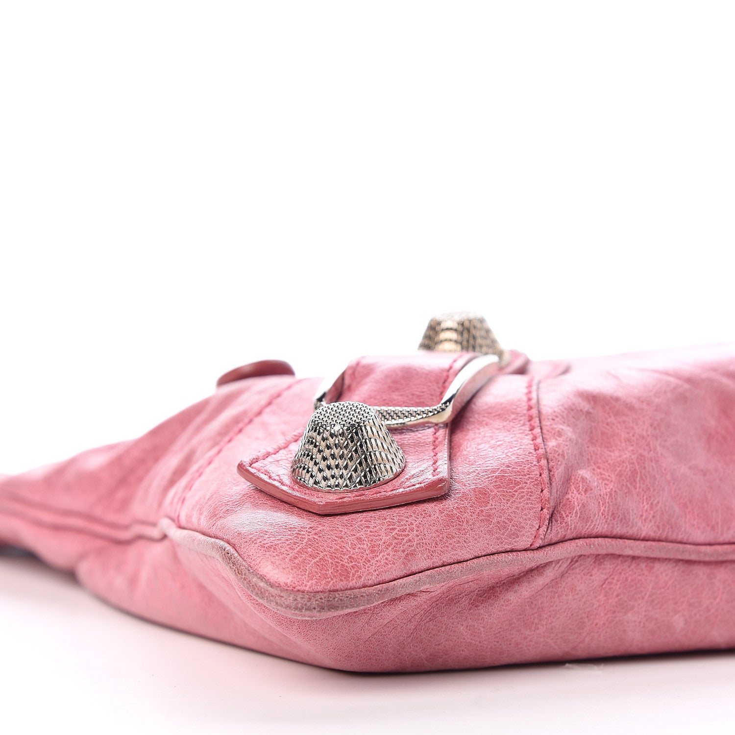 Balenciaga Agneau Giant 21 Silver Hardware Flat Handle Clutch Framboise 5 of 12