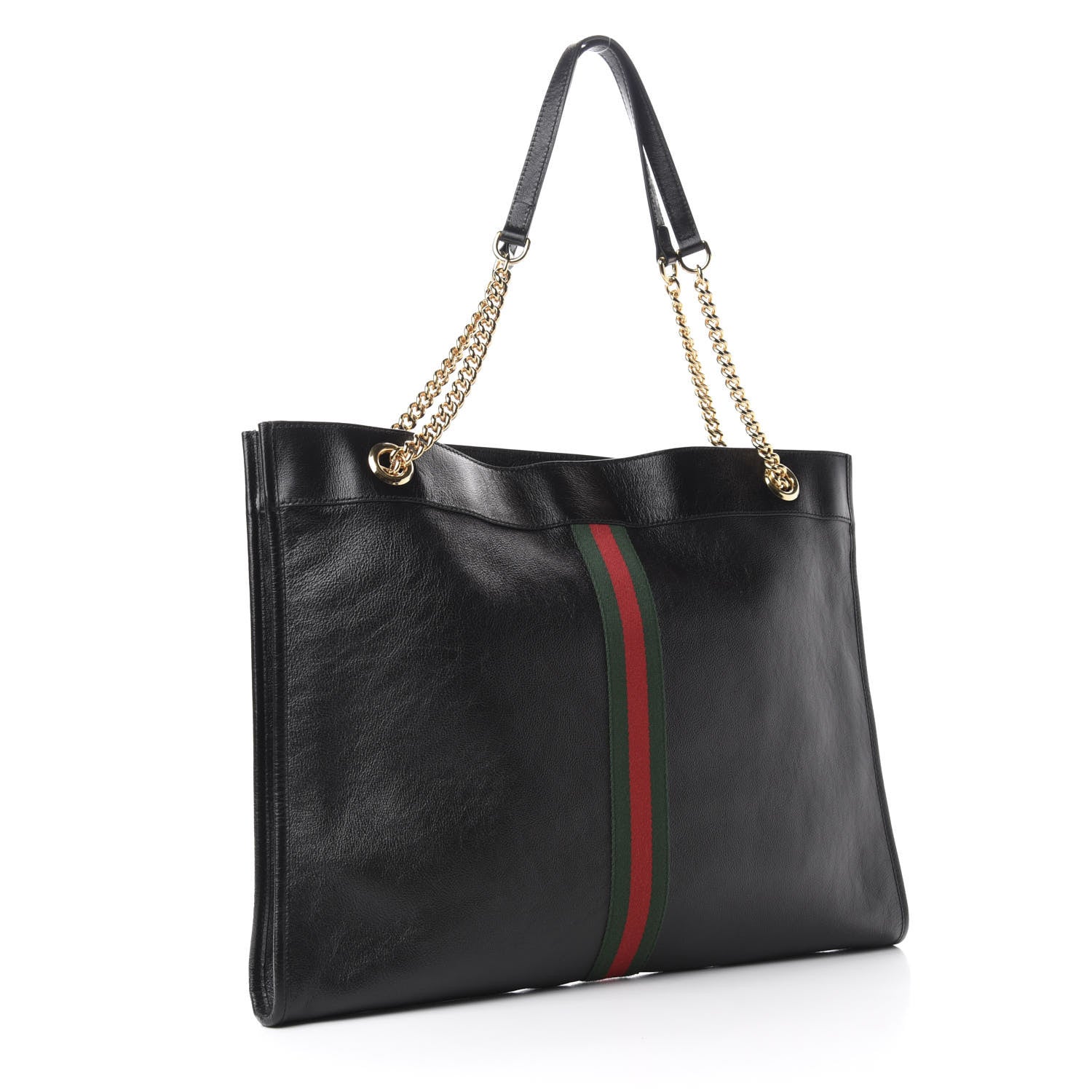 Gucci Calfskin Large Rajah Chain Tote Black 3 of 10