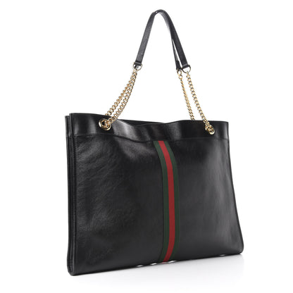 Gucci Calfskin Large Rajah Chain Tote Black 3 of 10