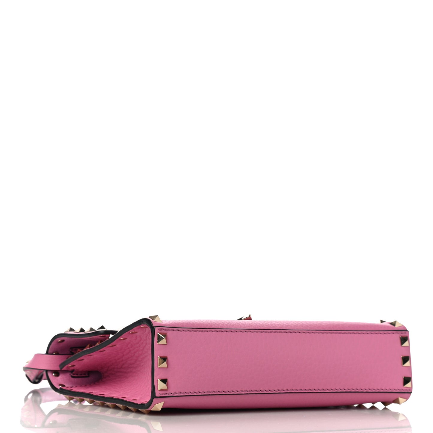 Pebbled Calfskin Medium Rockstud Flip Lock Crossbody Bag Ninphea