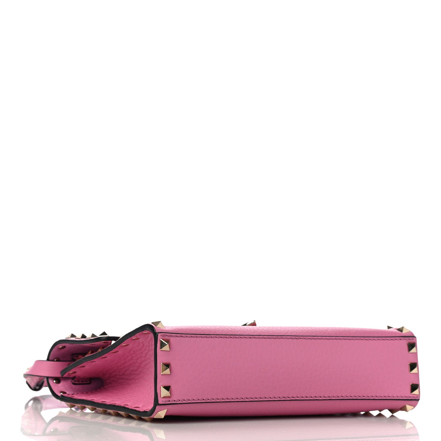 Valentino Garavani Pebbled Calfskin Medium Rockstud Flip Lock Crossbody Bag Ninphea 4 of 9