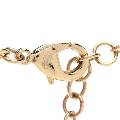 Chanel Pearl Crystal Chain CC Necklace Gold 5 of 6