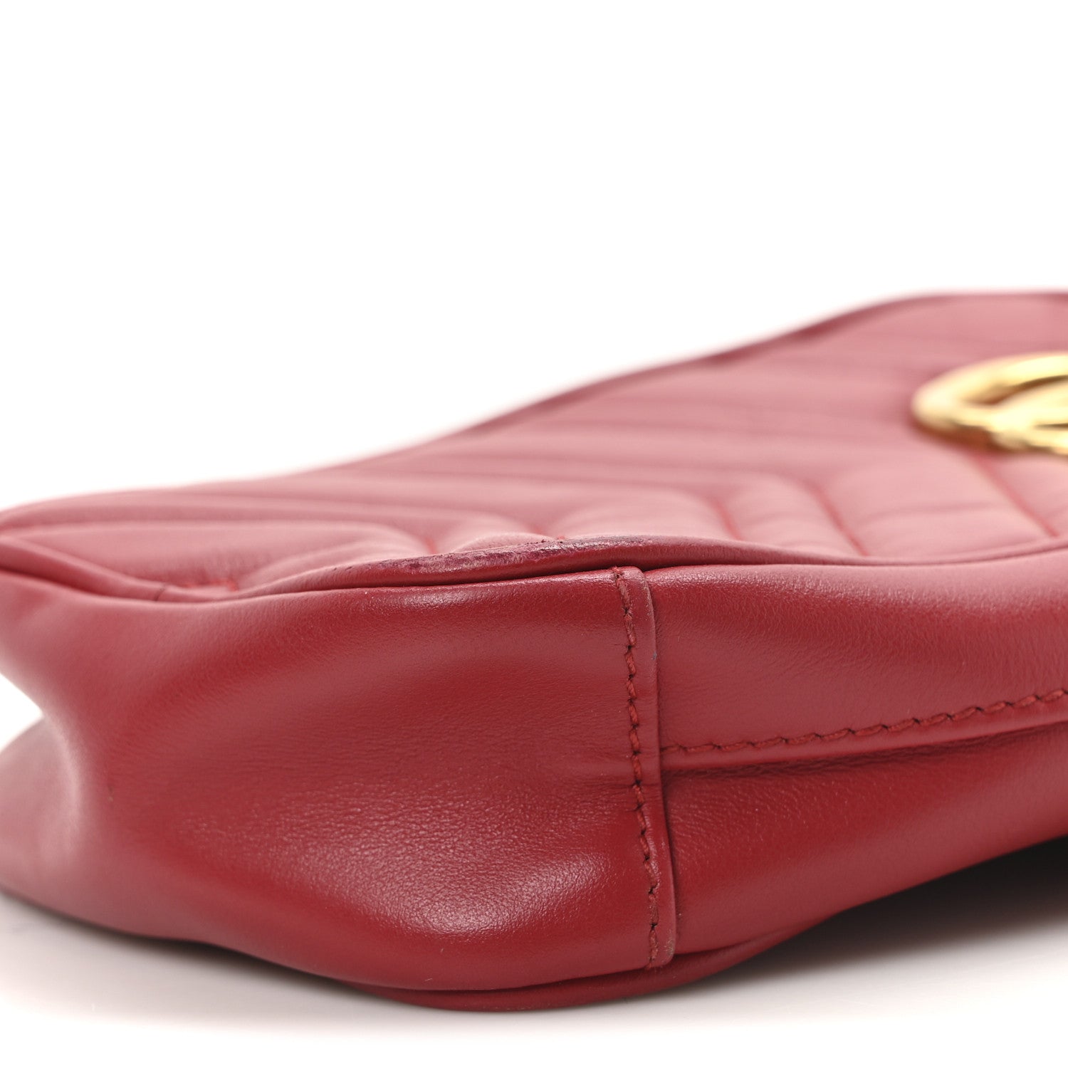 Gucci Calfskin Matelasse Mini GG Marmont Crossbody Bag Hibiscus Red 17 of 17