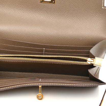 Hermes Epsom Kelly Longue Wallet Etoupe 6 of 15