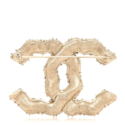 Chanel Crystal CC Camellia Express Brooch Gold 3 of 4