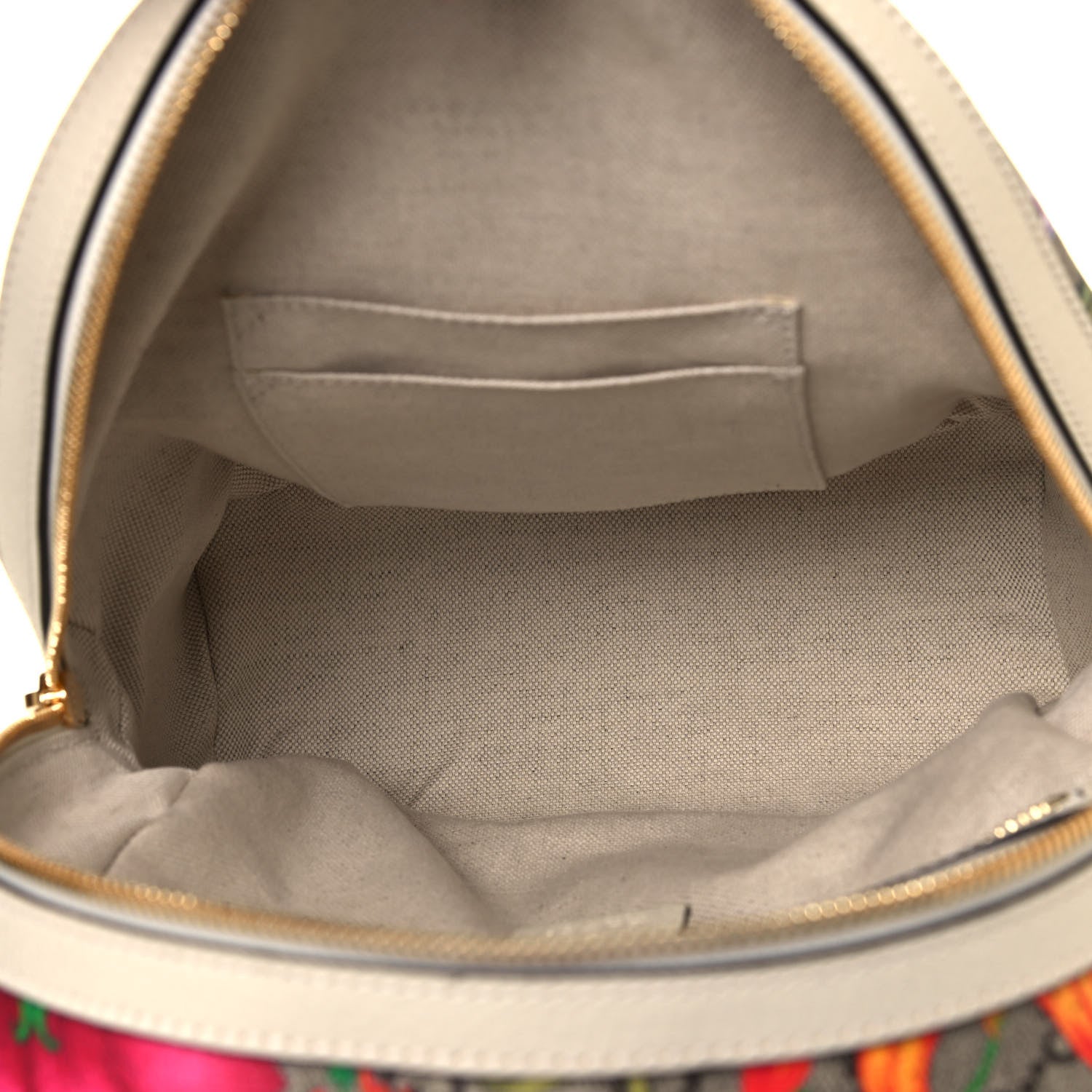 Gucci GG Supreme Monogram Flora Web Small Ophidia Day Backpack White 5 of 12