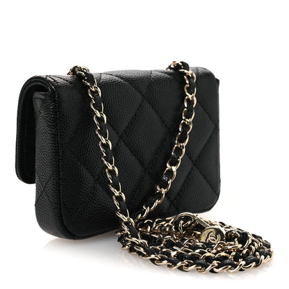 Chanel Caviar Quilted Mini Chain Belt Bag Black 3 of 14