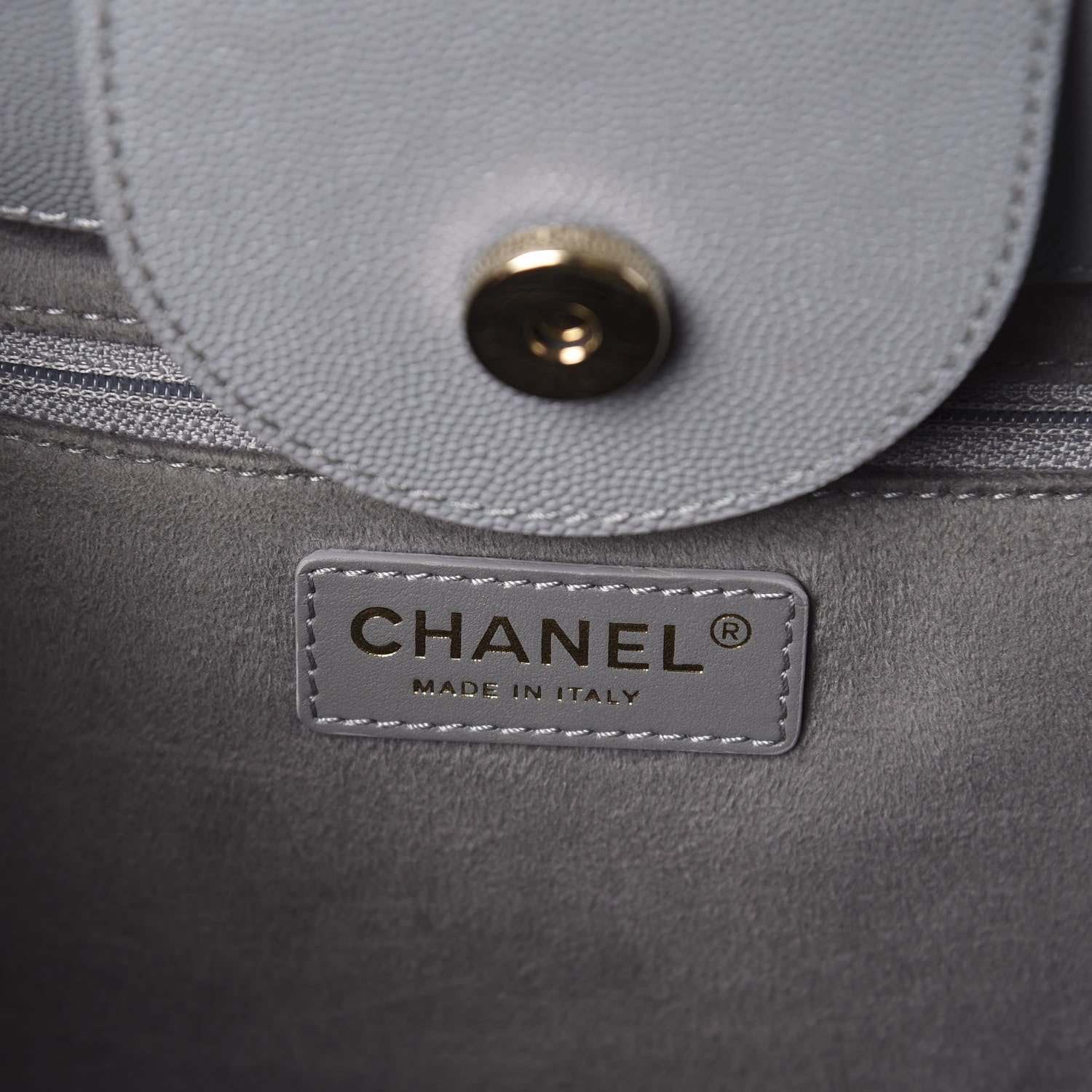 Chanel Caviar Studded Small Deauville Tote Grey 9 of 12