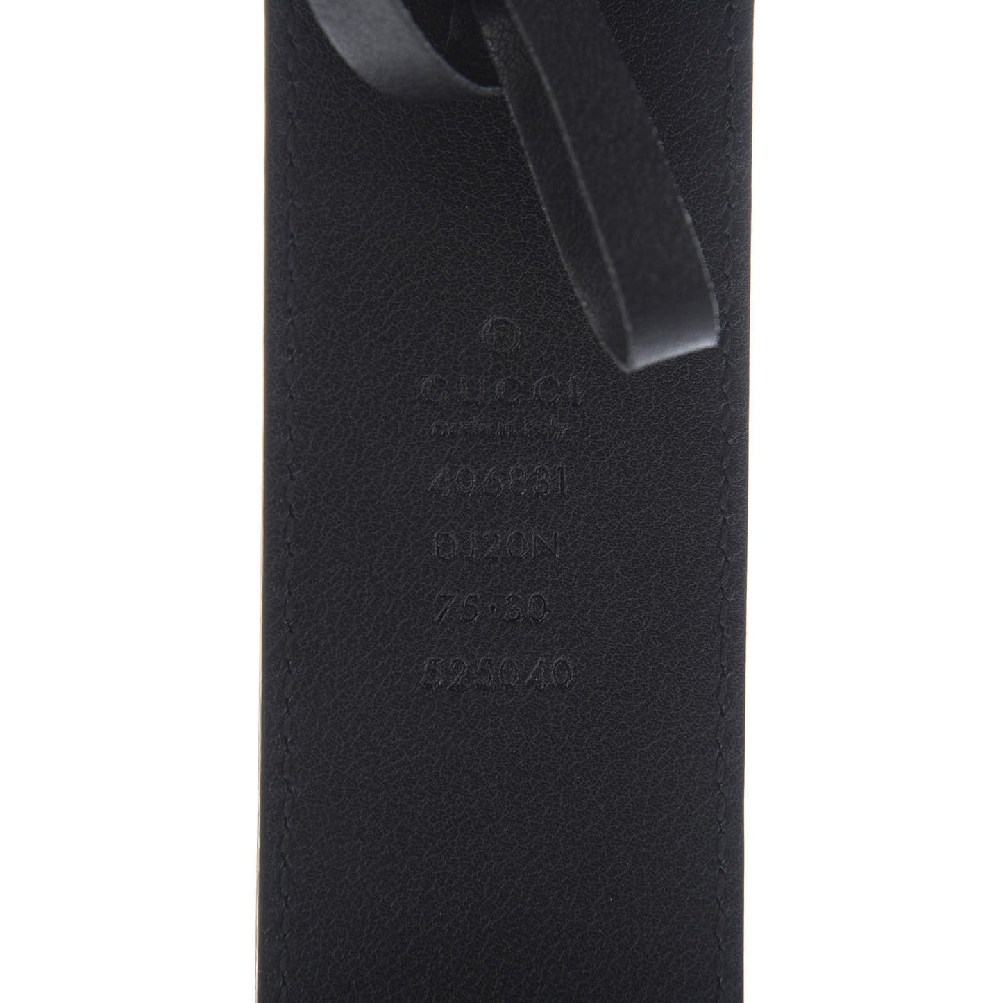 Textured Dollar Calfskin Nickel Double G 40mm Belt 70 28 Black