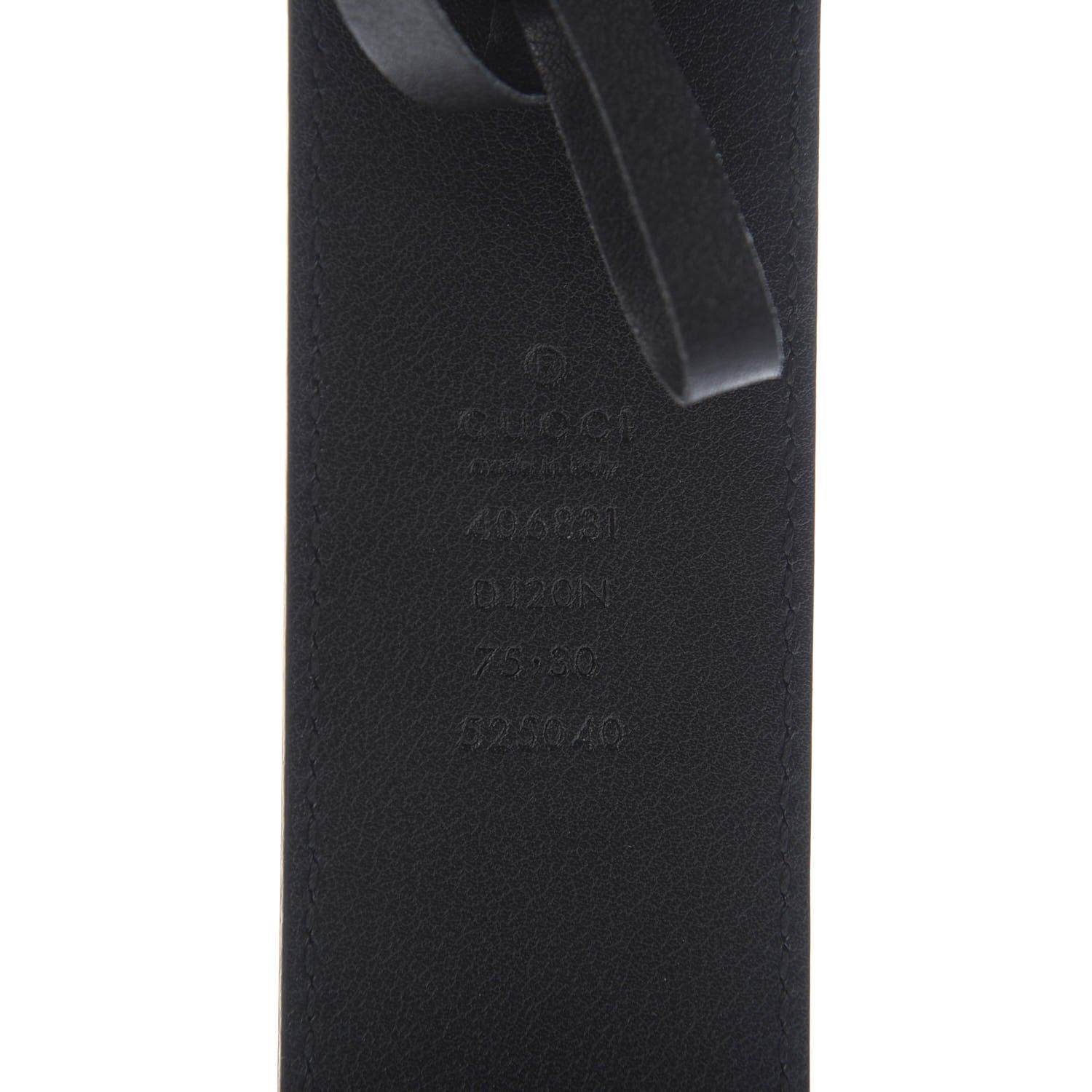 Gucci Textured Dollar Calfskin Nickel Double G 40mm Belt 70 28 Black 3 of 4