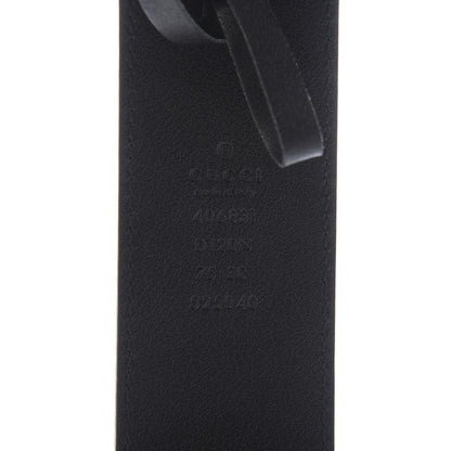 Gucci Textured Dollar Calfskin Nickel Double G 40mm Belt 70 28 Black 3 of 4