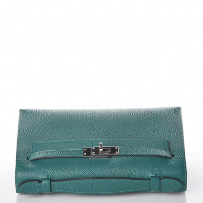 Hermes Epsom Kelly Pochette Clutch Malachite 19 of 24