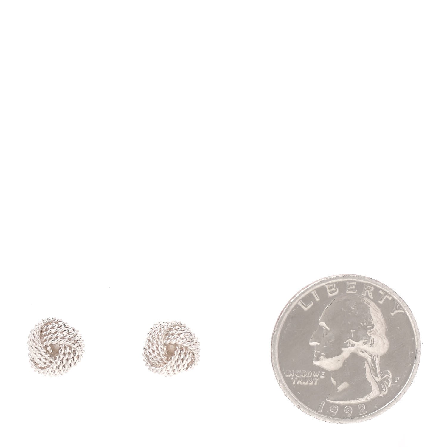 Tiffany Sterling Silver Twist Knot Earrings 2 of 6