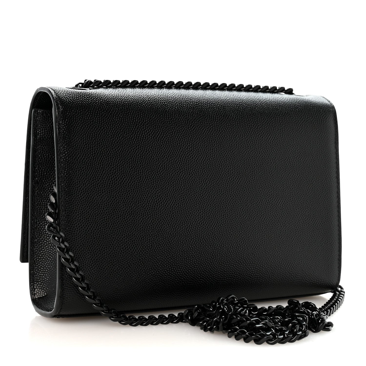 Saint Laurent Grain De Poudre Small Monogram Monochrome Kate Satchel Black 3 of 11