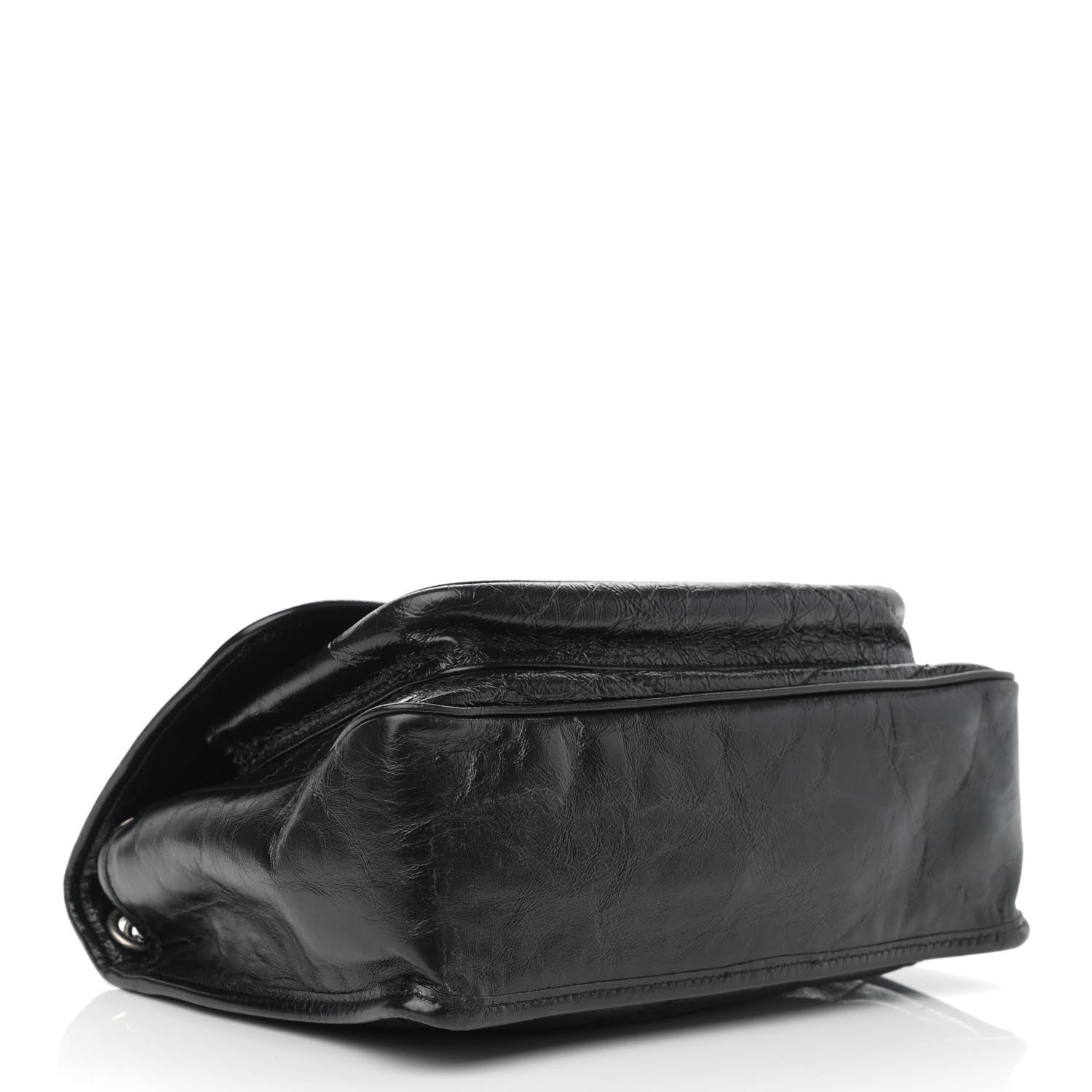 Saint Laurent Crinkled Calfskin Matelasse Monogram Medium Niki Chain Satchel Black 4 of 13