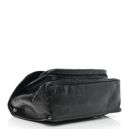 Saint Laurent Crinkled Calfskin Matelasse Monogram Medium Niki Chain Satchel Black 4 of 13