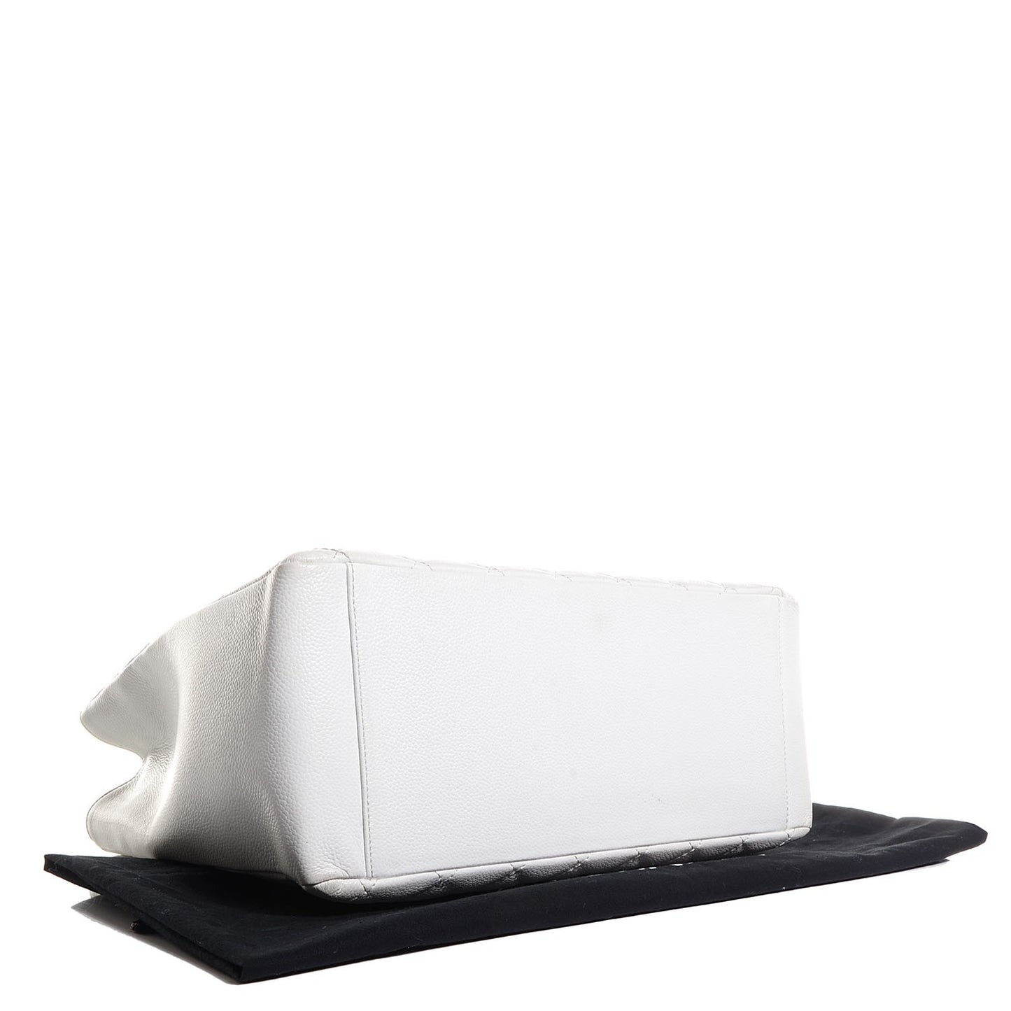 Caviar Quilted Grand Shopping Tote GST White