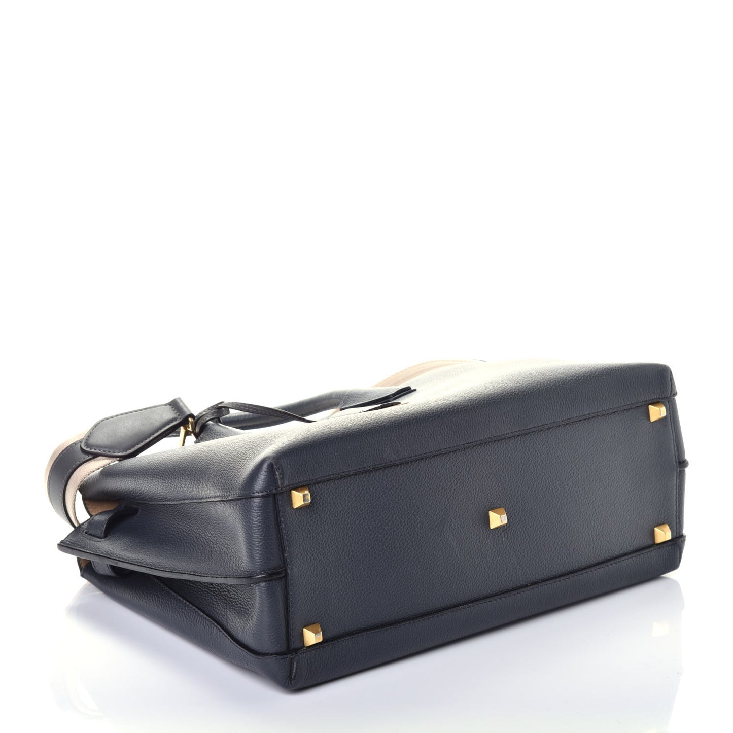 Grained Calfskin Medium Milla Tote Phantom Grey