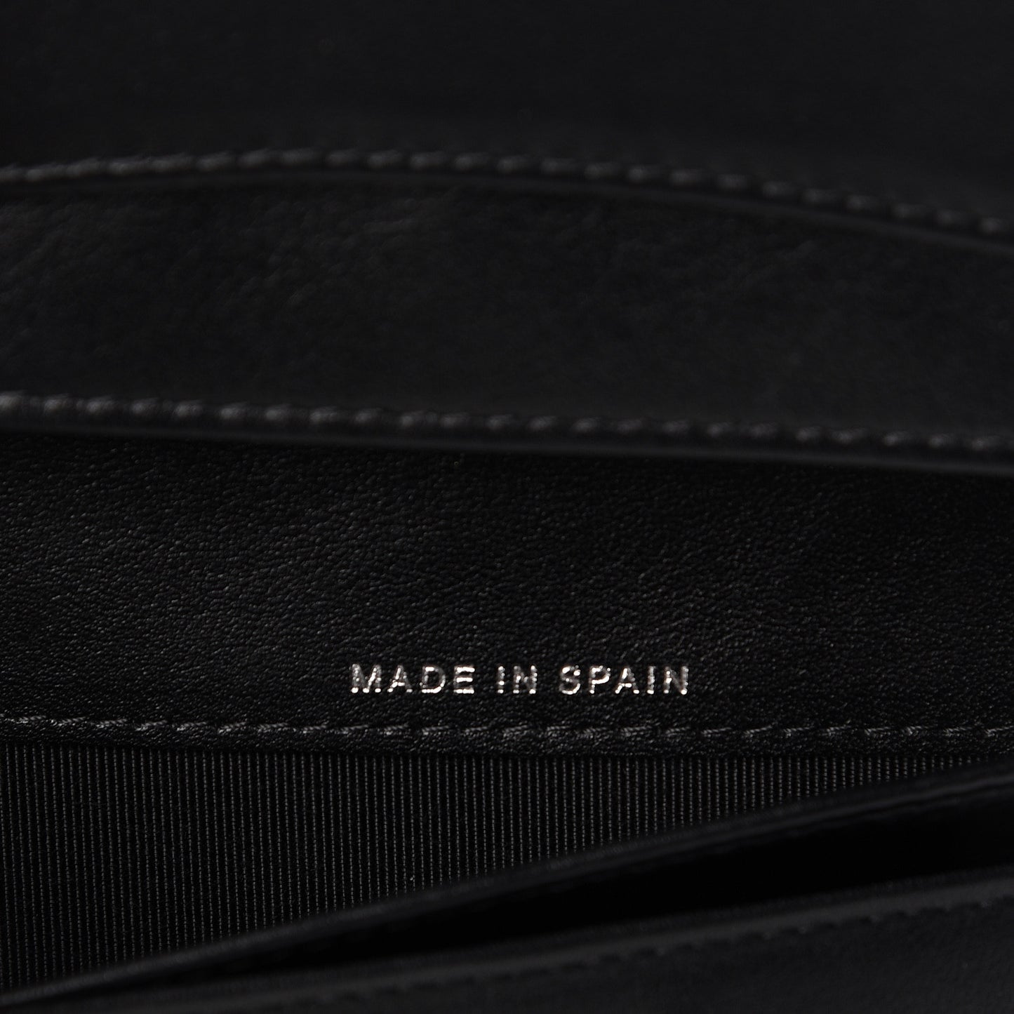 Striated Patent Yen Wallet Black
