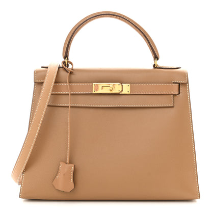 Hermes Courchevel Kelly Sellier 28 Tabac Camel 1 of 10