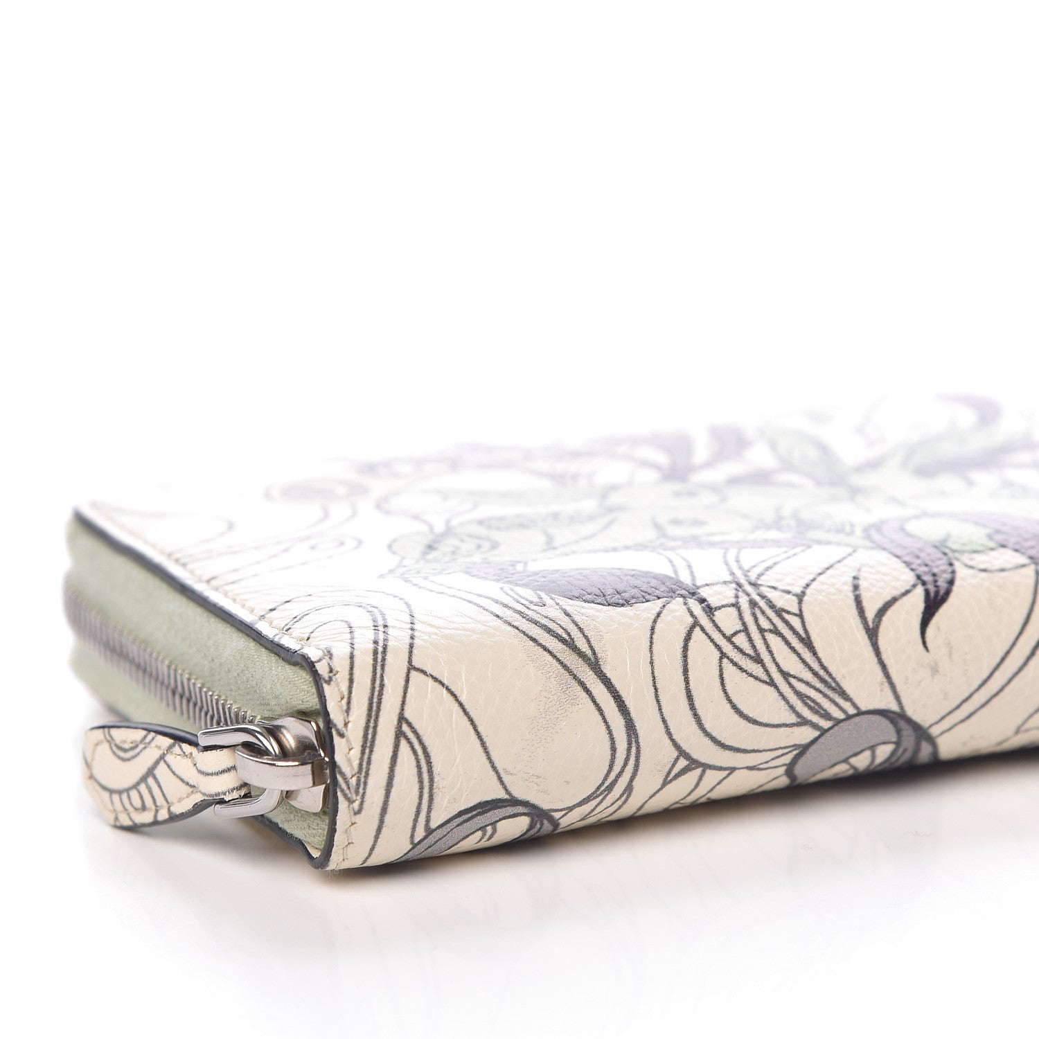 Prada X JAMES JEAN Glace Calfskin Rabbit Print Zip Around Wallet Giada 5 of 8