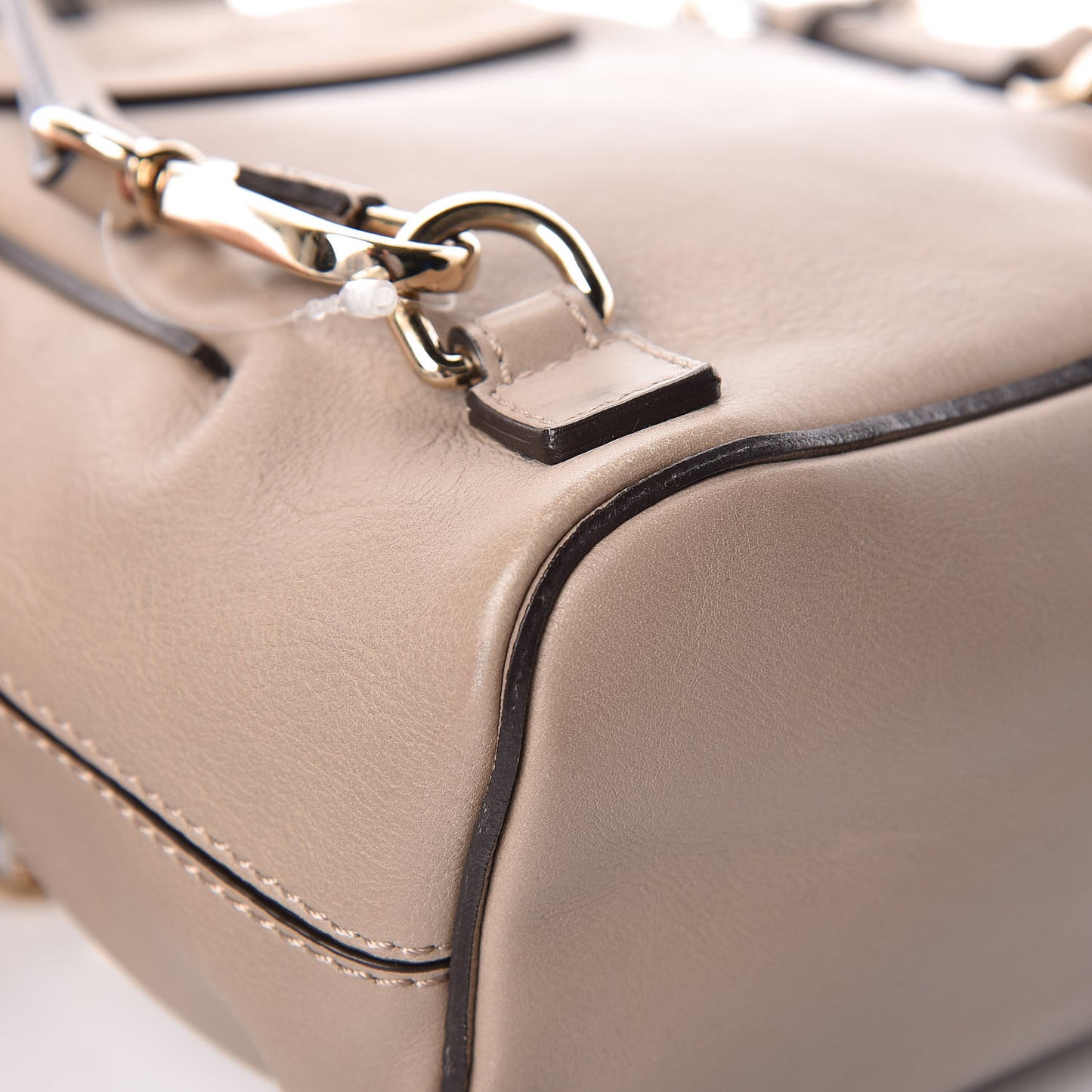 Suede Calfskin Mini Faye Backpack Motty Grey