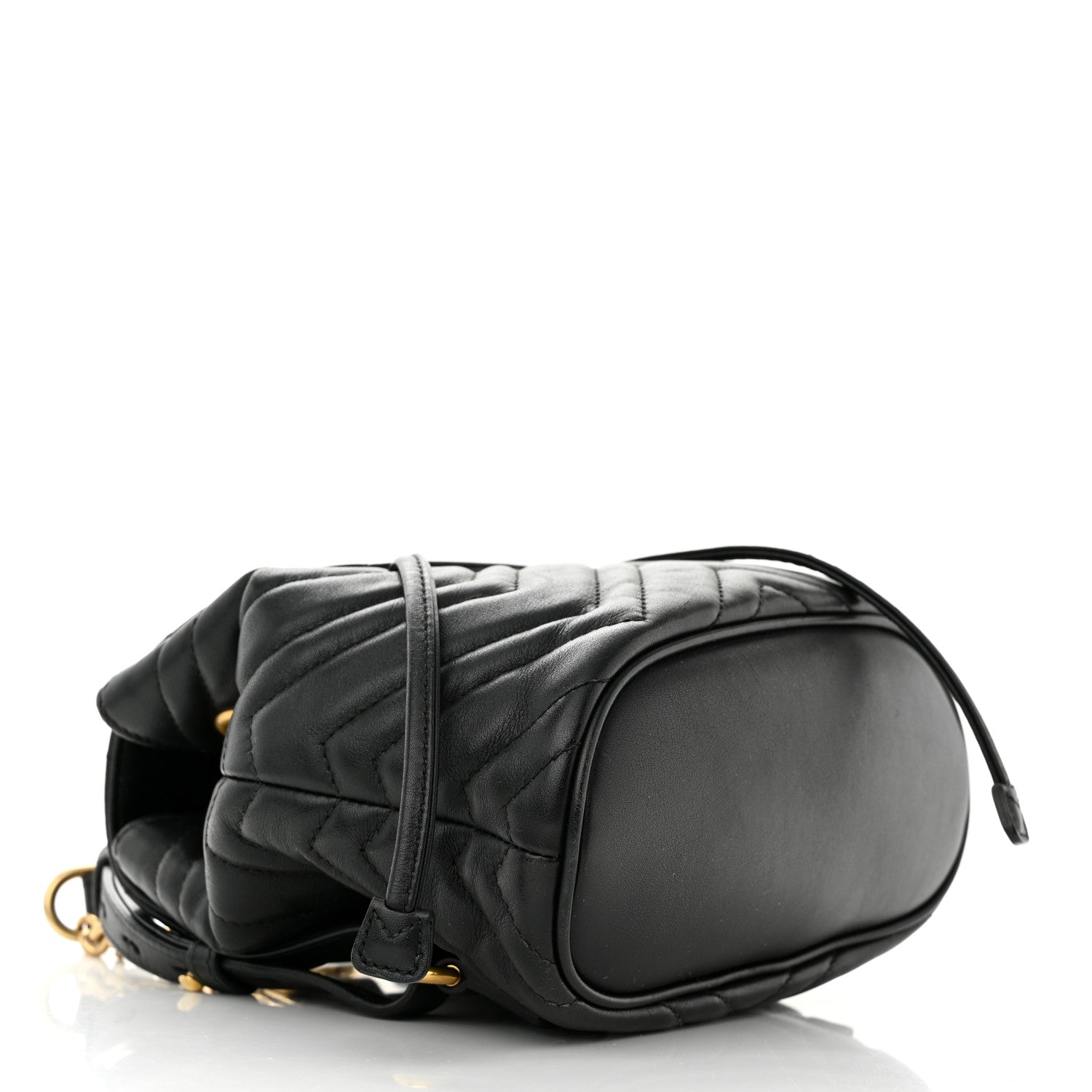 Gucci Calfskin Matelasse GG Marmont Flap Backpack Black 4 of 15