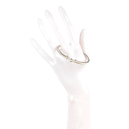 David Yurman Sterling Silver 18K Yellow Gold 5mm Cable Classic Buckle Bracelet 2 of 5