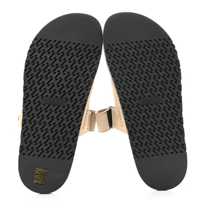 Hermes Suede Goatskin Mens Chypre Sandals 43.5 Beige Argile 5 of 9