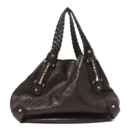 Gucci Guccissima Medium Pelham Shoulder Bag Dark Brown 1 of 11