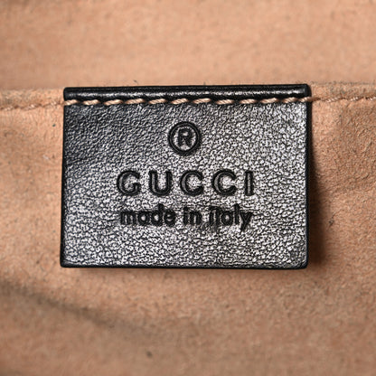 Gucci Calfskin Matelasse Small GG Marmont Chain Shoulder Bag Black 5 of 13