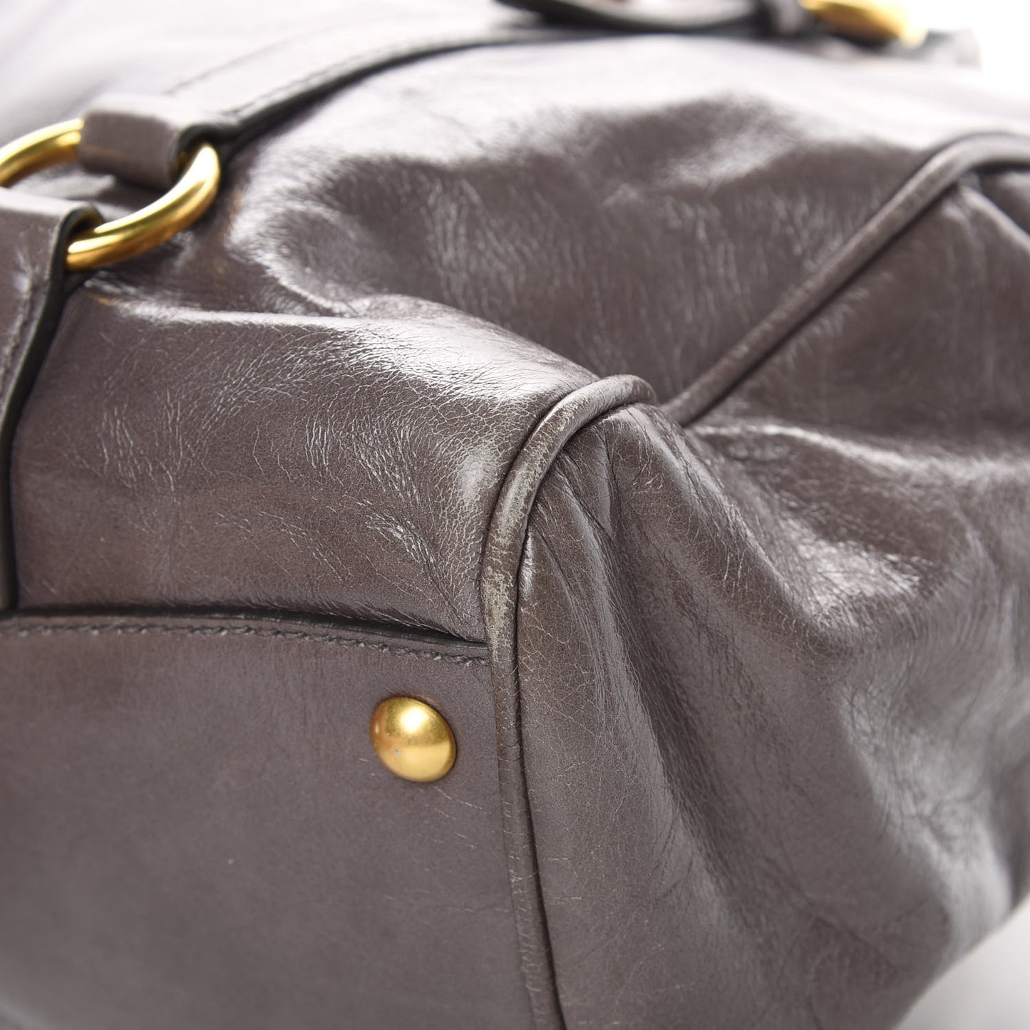 Vitello Shine Double Zip Tote Fumo