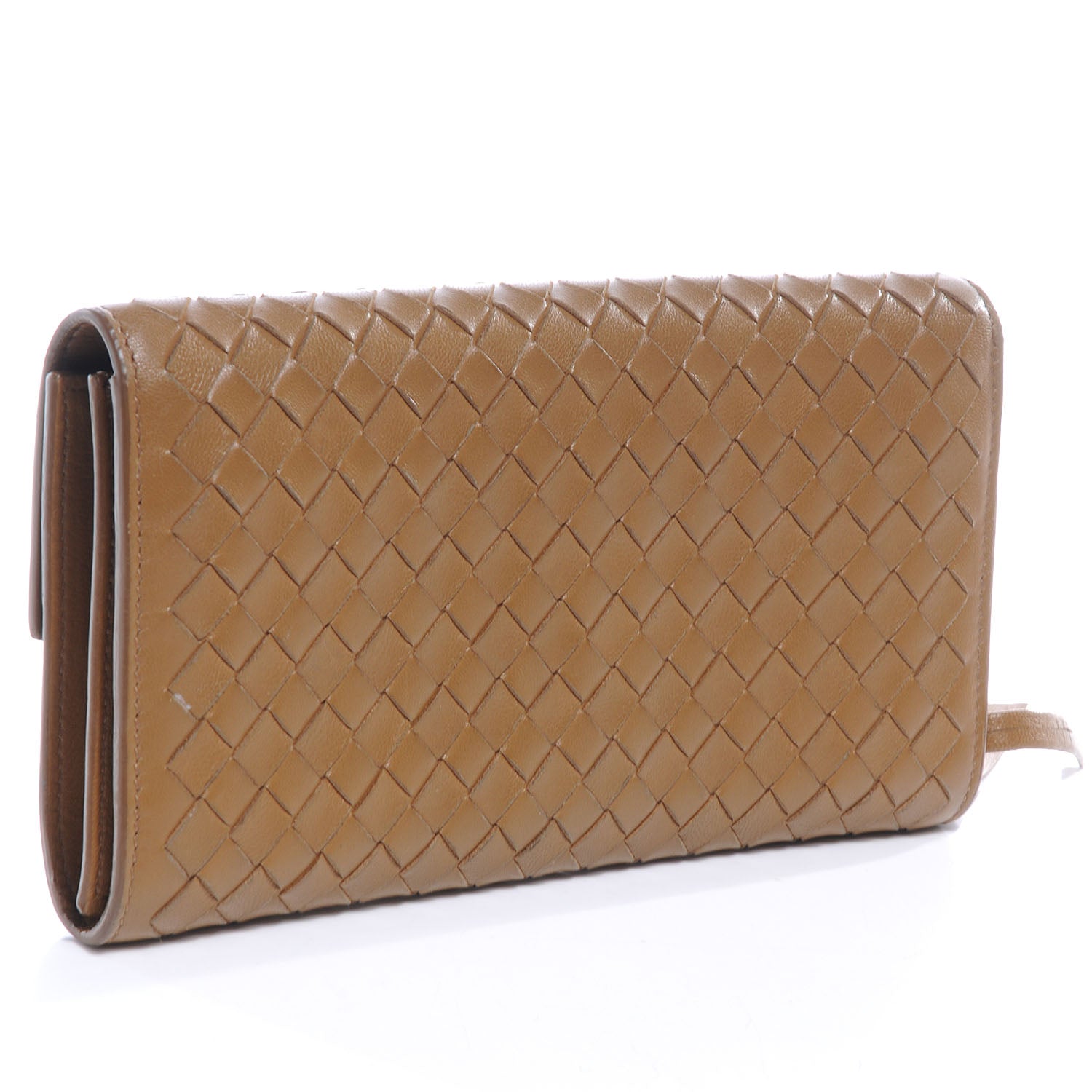 Bottega Veneta Nappa Intrecciato Continental Flap Wallet Maple 3 of 9