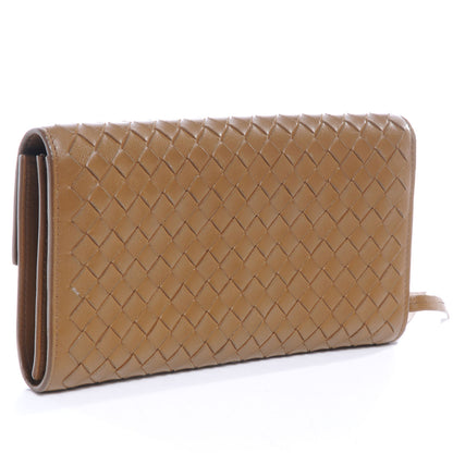 Bottega Veneta Nappa Intrecciato Continental Flap Wallet Maple 3 of 9