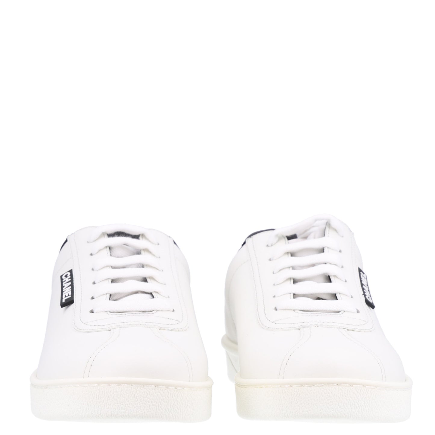Calfskin CC Womens Sneakers 37.5 White