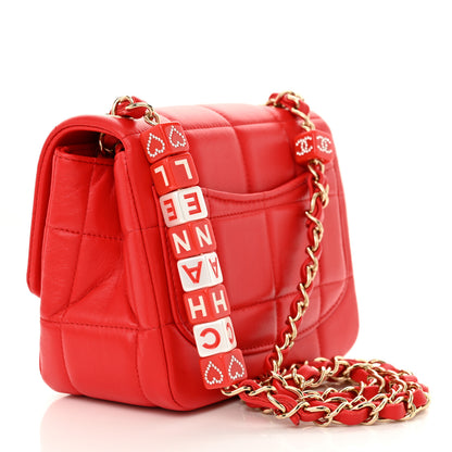 Chanel Lambskin Resin Crystal Square Quilted Monacoco Mini Flap Red 3 of 11