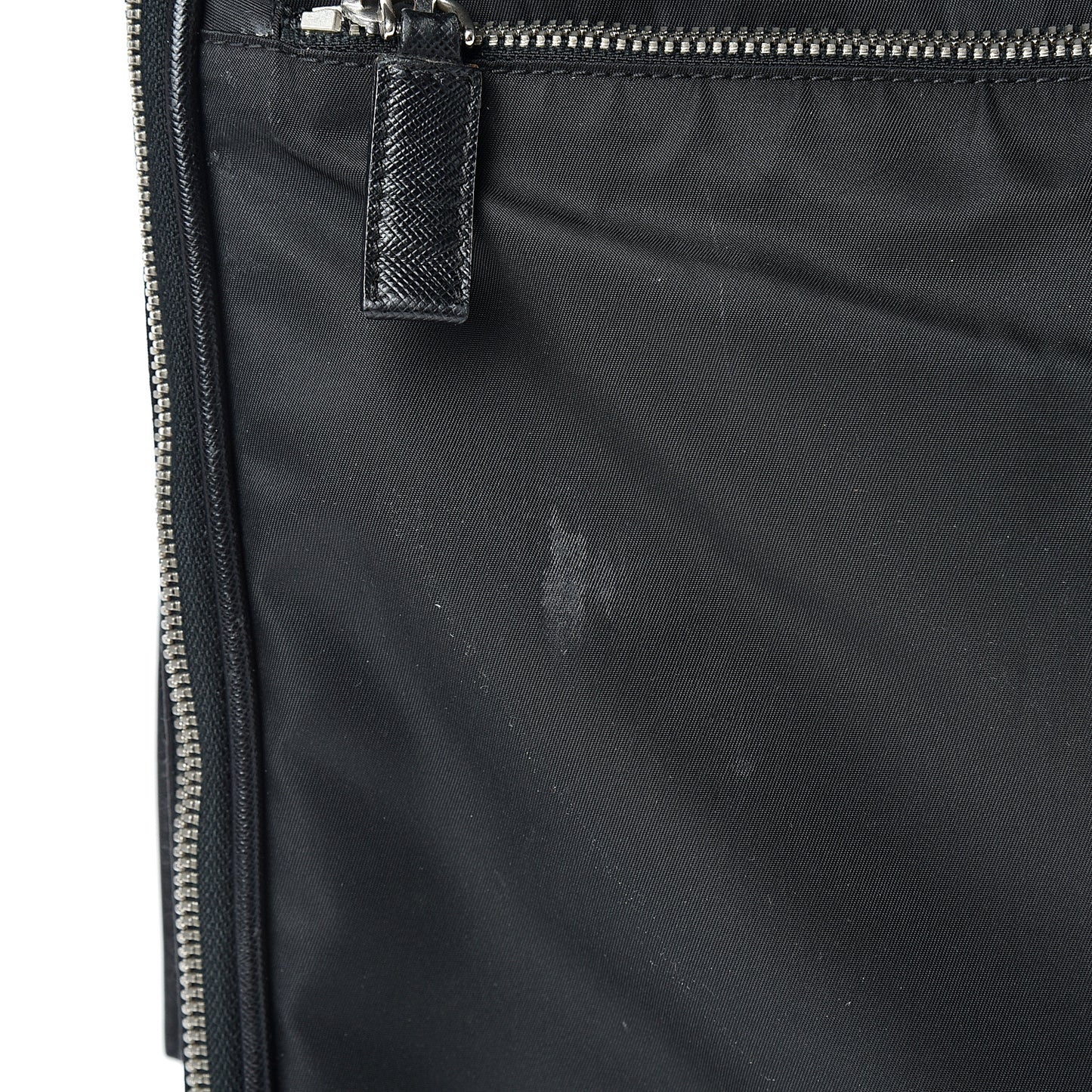 Tessuto Nylon Saffiano Trolley Luggage Black