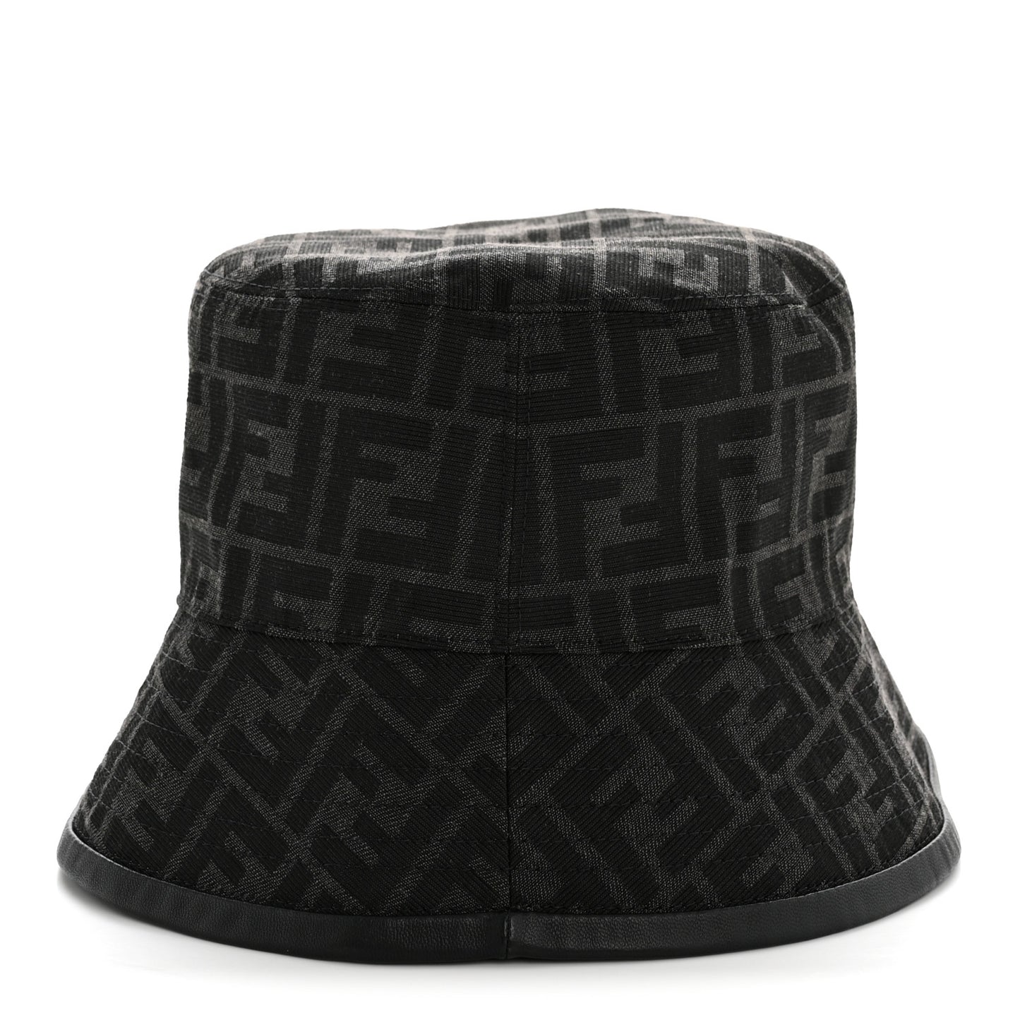 Fabric Jacquard FF Bucket Hat L Black