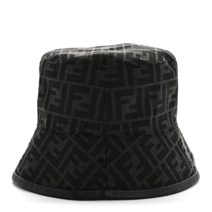 Fendi Fabric Jacquard FF Bucket Hat L Black 5 of 17