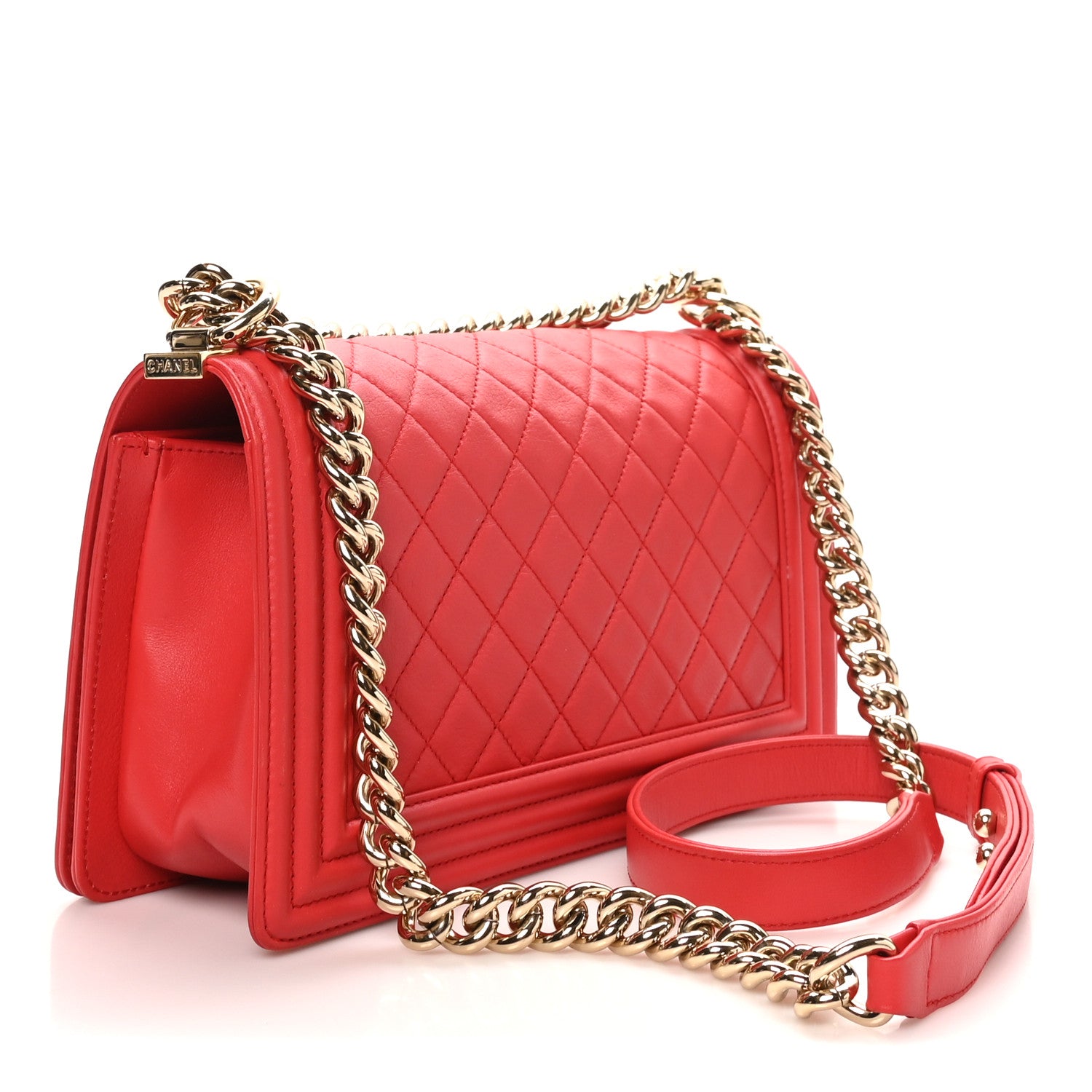 Chanel Lambskin Quilted Medium Boy Flap Red 3 of 10