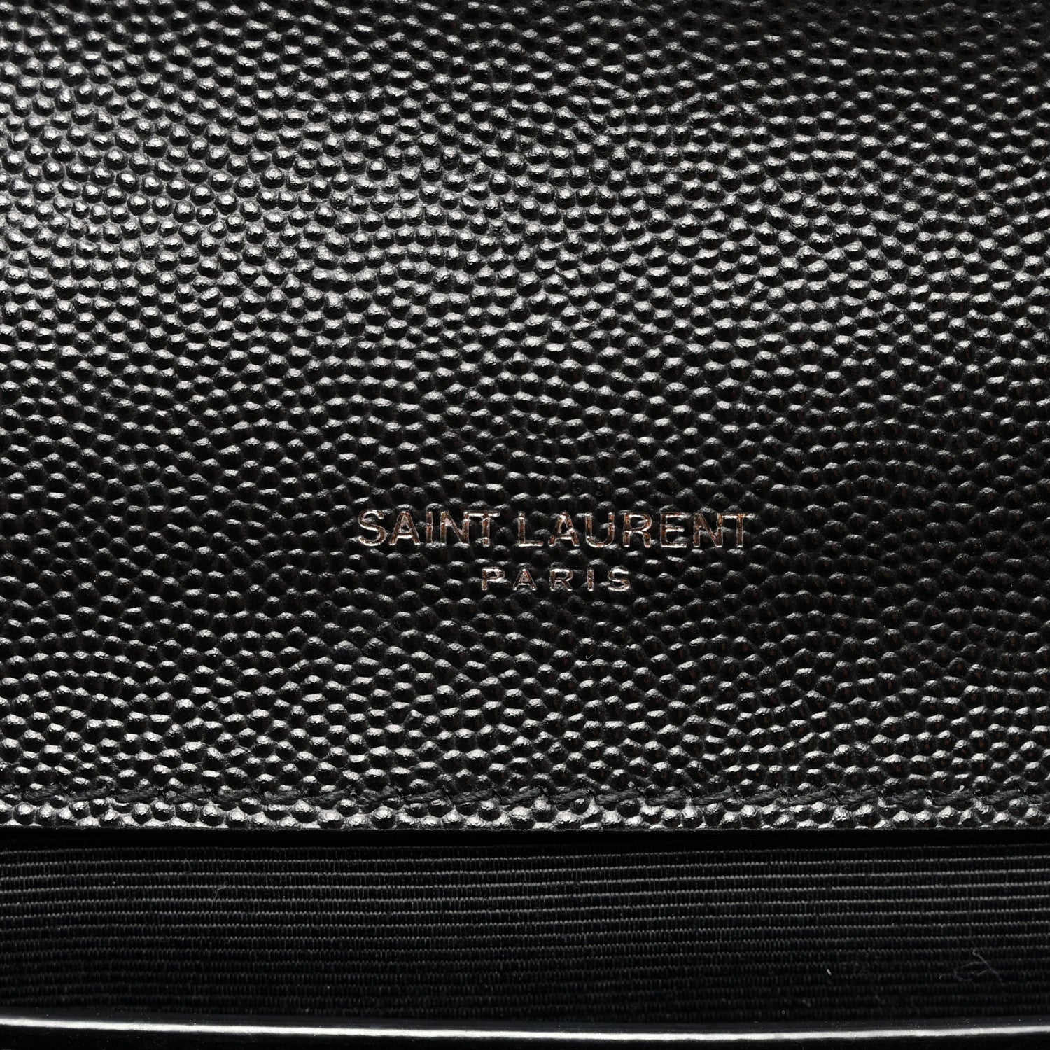 Saint Laurent Grain De Poudre Textured Mixed Matelasse Triquilt Medium Monogram Monochrome Satchel Black 6 of 11