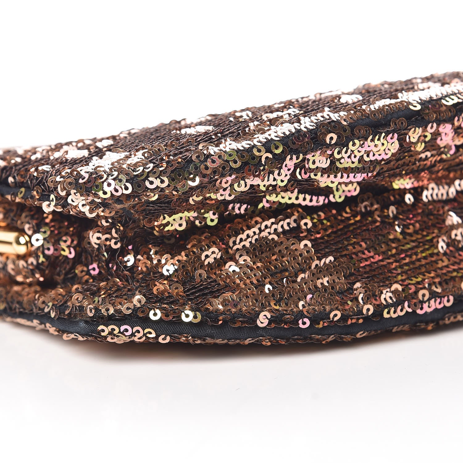 Miu Miu Paillettes Sequin Lizard Top Handle Frame Bag Cammeo 8 of 11