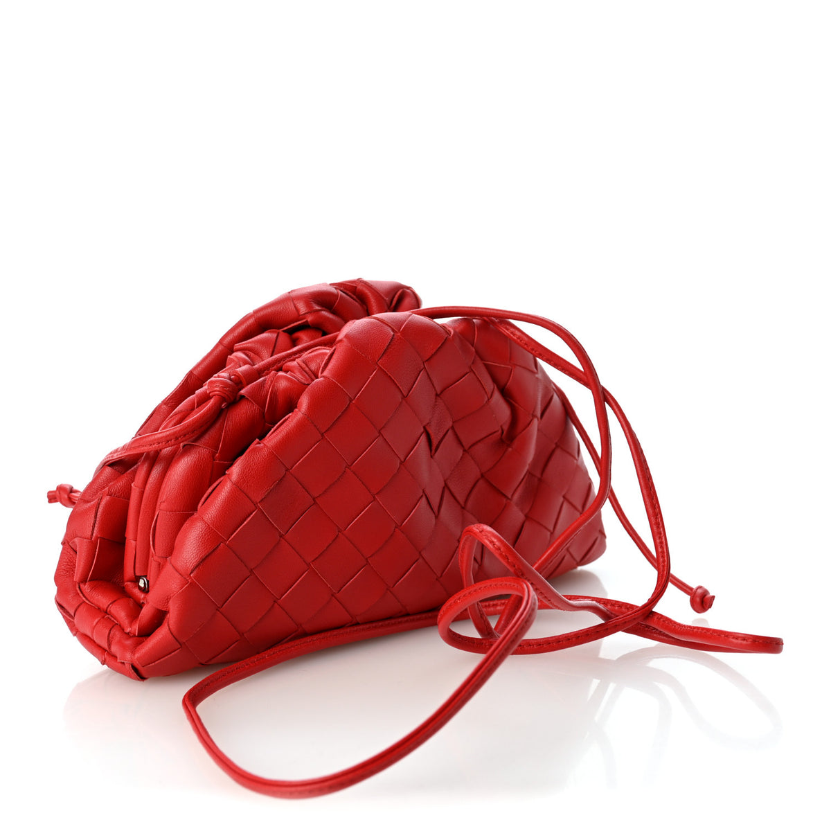Nappa Intrecciato The Mini Pouch Bright Red
