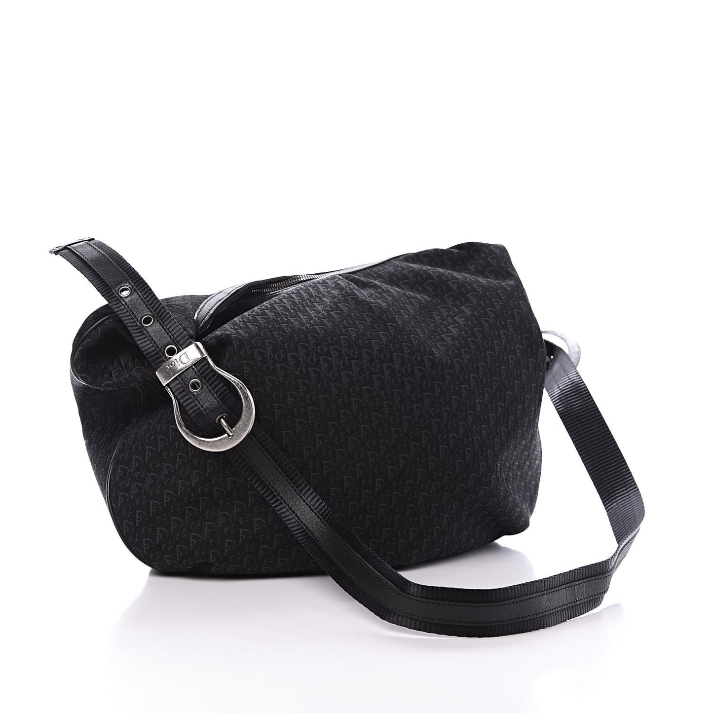 Monogram Buckle Hobo Black