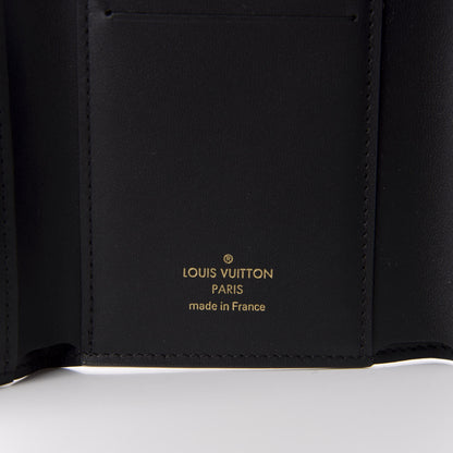 Louis Vuitton Monogram Flower Lock Compact Wallet Black 6 of 8