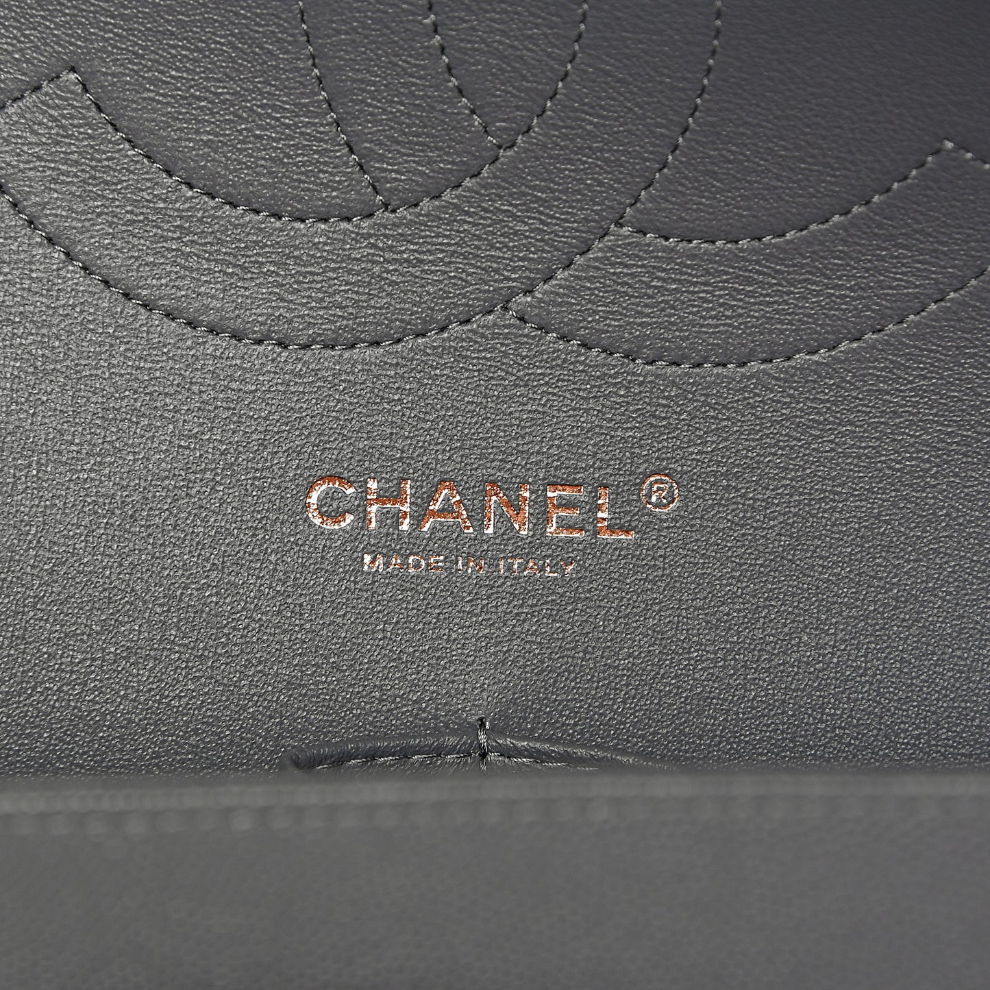 Caviar Quilted Jumbo Double Flap Dark Grey